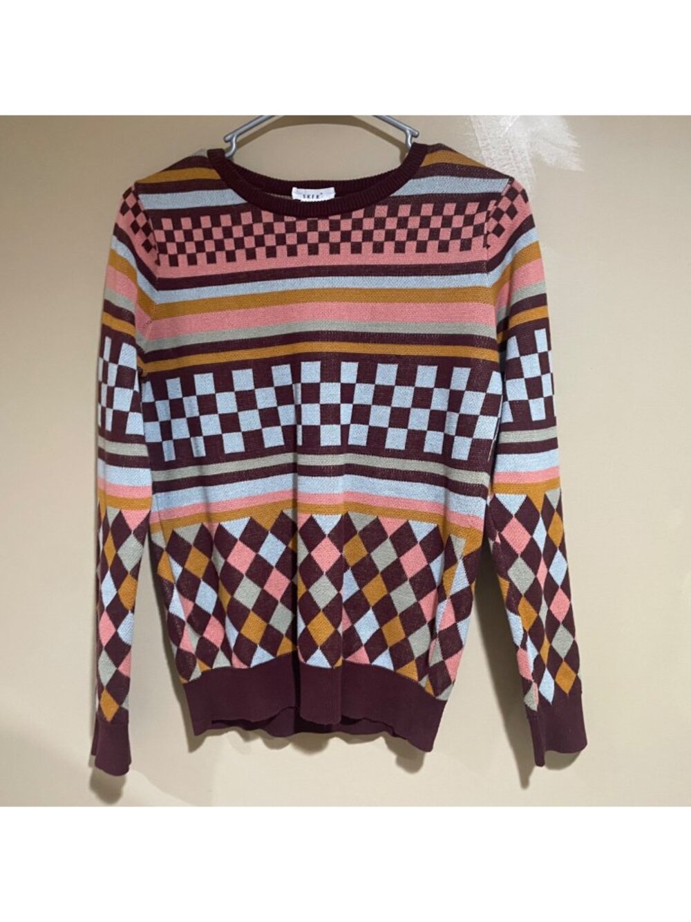 skfk geometric sweater